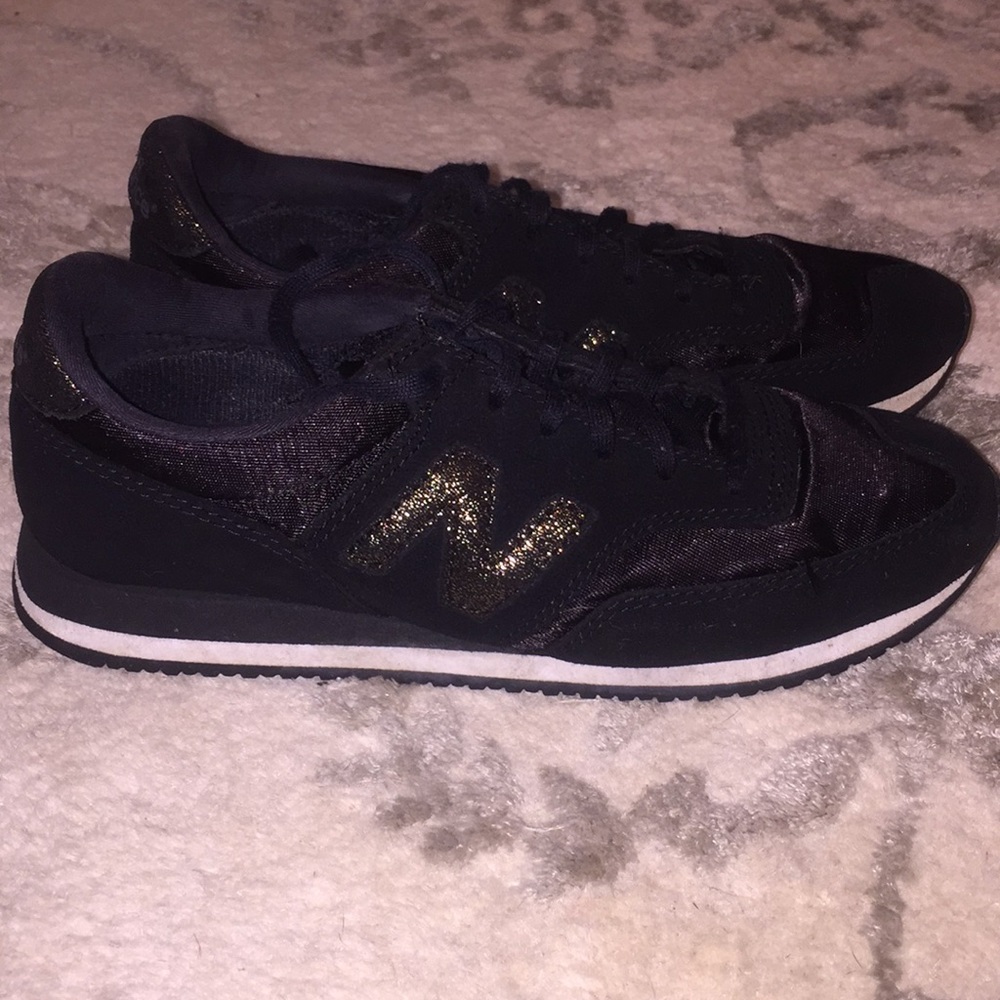 New Balance Black Satin w Metallic Trim